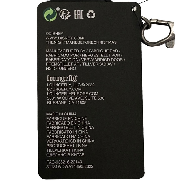 Loungefly Wristlet Nightmare Before Christmas Jack Skellington & Sally - Picture 11 of 11